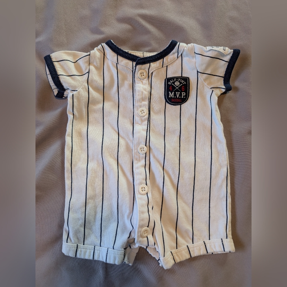 Infant baseball romper